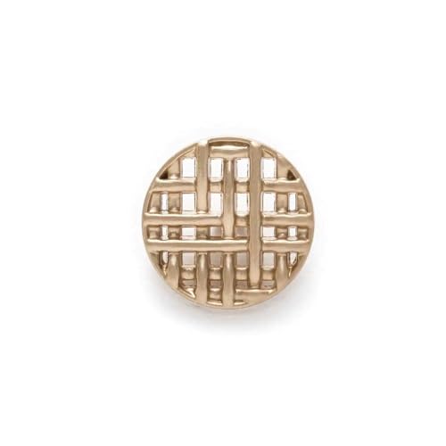 PZOFERLIN Knöpfe nähen 10 Stück Web-Metallknöpfe 18mm Dekorative Knöpfe(Gold) von PZOFERLIN