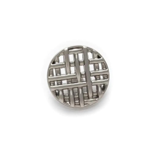 PZOFERLIN Knöpfe nähen 10 Stück Web-Metallknöpfe 18mm Dekorative Knöpfe(Silver) von PZOFERLIN