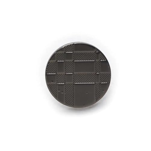 PZOFERLIN Knöpfe nähen 12 Stück Metallknöpfe 15mm Runde Knöpfe Dekorative Knöpfe(Black) von PZOFERLIN