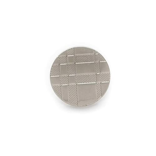 PZOFERLIN Knöpfe nähen 12 Stück Metallknöpfe 15mm Runde Knöpfe Dekorative Knöpfe(Silver) von PZOFERLIN