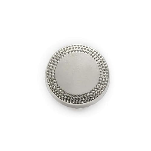 PZOFERLIN Knöpfe nähen 15 Stück Metallknöpfe for Annähen, 10 mm, dekorative Knöpfe(Silver) von PZOFERLIN