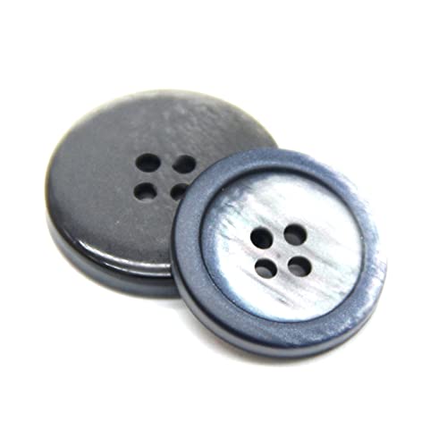PZOFERLIN Knöpfe nähen 30 Stück 4 Löcher Schwarze Harzknöpfe Herren Anzug Mantel Nähknöpfe for Kleidung Jacke Pullover dekorativ(Blue,25mm) von PZOFERLIN