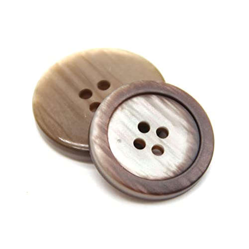 PZOFERLIN Knöpfe nähen 30 Stück 4 Löcher Schwarze Harzknöpfe Herren Anzug Mantel Nähknöpfe for Kleidung Jacke Pullover dekorativ(Brown,15mm) von PZOFERLIN