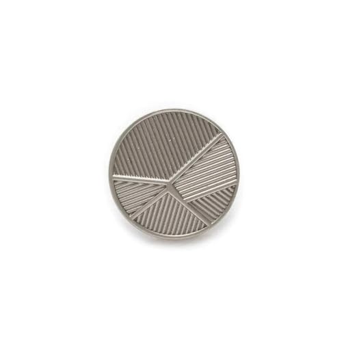 PZOFERLIN Knöpfe nähen 5 Stück Metallknöpfe 18mm Dekorative Knöpfe(Silver) von PZOFERLIN