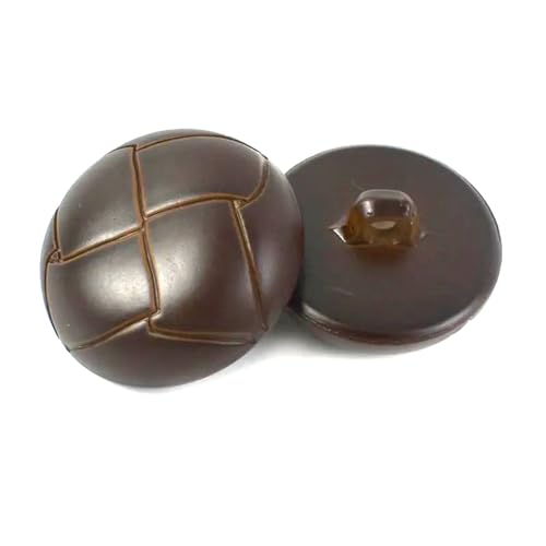 PZOFERLIN Knöpfe nähen Harzknöpfe, 15–25 mm, Kunststoff, Kunstleder, Knopf, Jacke, dekorative Schnalle(Brown,15mm) von PZOFERLIN