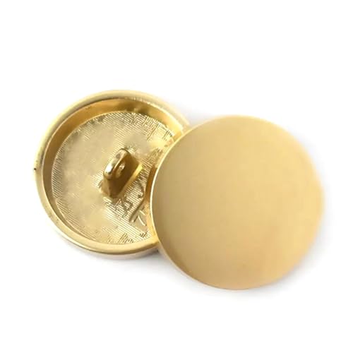 PZOFERLIN Knöpfe nähen Metallknöpfe, 10–28 mm, rund, flach, Pilz-Dekoknöpfe, 8 Stück(Gold,28mm) von PZOFERLIN