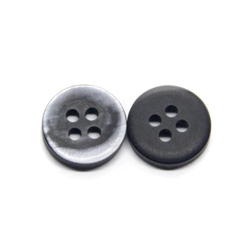 PZOFERLIN Knöpfe nähen Metallknöpfe 9/10/11mm Farbe Matt Hemd Dekorative Knöpfe * 50Pcs(Black,10mm 50Pcs) von PZOFERLIN