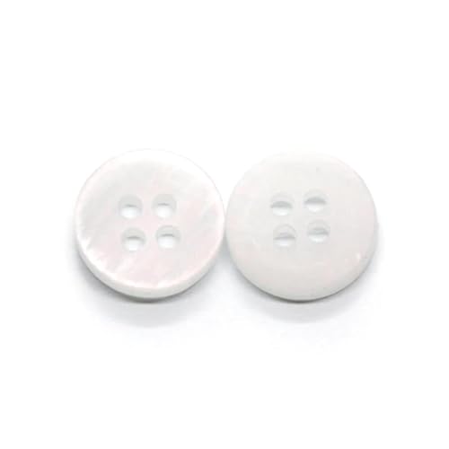 PZOFERLIN Knöpfe nähen Metallknöpfe 9/10/11mm Farbe Matt Hemd Dekorative Knöpfe * 50Pcs(White,11mm 50Pcs) von PZOFERLIN