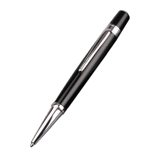 PZOFERLIN Kugelschreiber, neutraler Tintenstift Metall-Kugelschreiber, Tintenroller, Gel-Tintenstift, 1,0 mm, Schwarz/Silber(Black+Silver) von PZOFERLIN