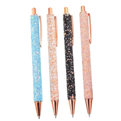 PZOFERLIN Kugelschreiber, neutraler Tintenstift Metall-Kugelschreiber, Tintenroller, Gel-Tintenstifte, 4 Stück, mehrfarbig(Color A) von PZOFERLIN
