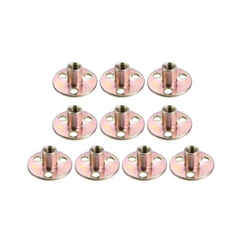 Sicherungsmutter für Eisenplatten 10 Stück T-Muttern M6 M8 M10 Kohlenstoffstahl verzinkt Möbelbeschläge(M6x37x2.5mm) von PZOFERLIN