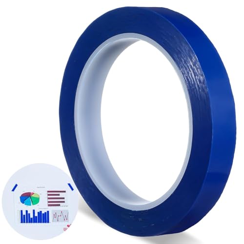 Paaruter 217 Fuß Whiteboard-Klebeband Blau 1/2 Grafik-Klebeband Linie Selbstklebendes Diagramm-Linienband Künstler-Klebeband Gitter Blau von Paaruter