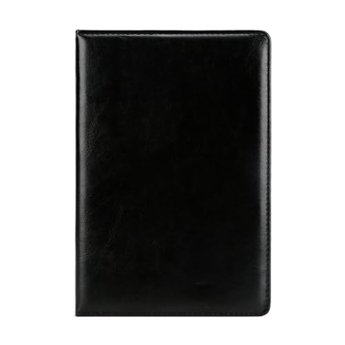 Paaruter B5-Ledernotizbuch mit Weicher Lederoberfläche, Handbuch für Reisende Studenten, Schreibwaren und Bürobedarf, Schwarz, Langlebig von Paaruter