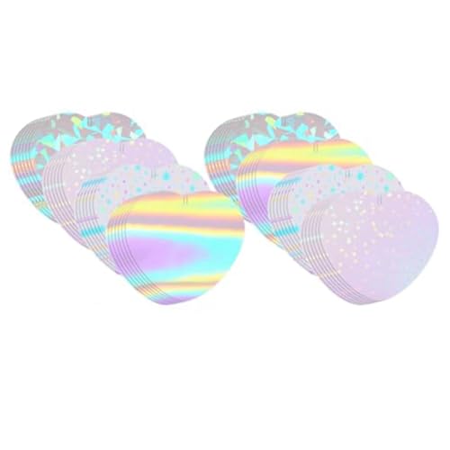 Paaruter Glitzerndes Set für Pin Maker Maschine 200 Stück Quadratische Button Maker Zubehör Glitzernde Folie 4 Stile Klare Holographische Laminatblätter von Paaruter