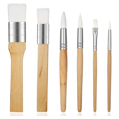 Paaruter Pinsel-Set, 6-Teilig, Acryl-Pinsel, Pinsel für Acrylmalerei, Künstler-Pinsel, Nylon-Pinsel B von Paaruter