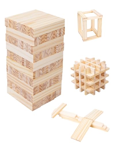 100 Stück Holzklötzchen zum Basteln,120x24x8mm Bastelholz,Bastelklötzchen aus Kiefernholz, Holzleisten zum Basteln, Holzlatten Klötzchen für DIY Projekte, Deko, Weihnachten, Geschenk für Kinder von Pabbyeey