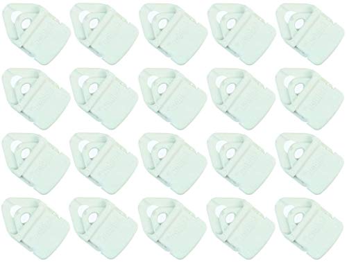 20 x Holdon® Mini Clip Weiss - Klammer Klemme Befestigungsöse für Banner, Zelt, Planen, Molton - BO-Camp/Isabella von Paccs