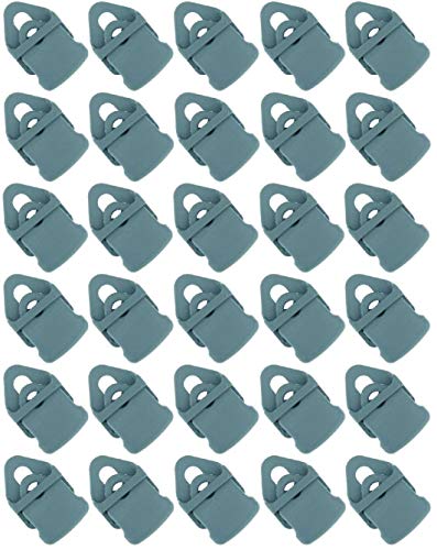 30 x Holdon® MINI Clip Grau - Klammer Klemme Befestigungsöse für Banner, Zelt, Planen, Molton - BO-Camp/Isabella von Paccs