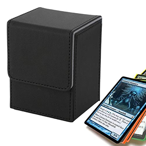 Pacienjo Deckkartenboxen aus PU-Leder,Magnetkarten-Card Box - Deck-Aufbewahrungsbox mit Magnetverschluss für mehr Karten mit Hüllen, passend für Sportkarten, PTCG von Pacienjo