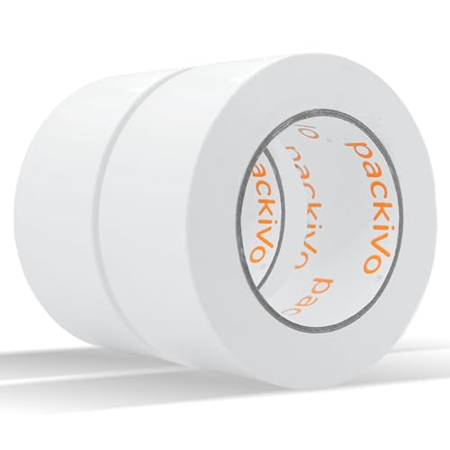 Packivo Panzertape weiß - 2 Rollen 50m x 50mm Gewebeband Duct Tape extra ultra stark breit weiss white Klebeband wasserdicht Panzerband Gewebeklebeband für Innen und Außen Packivo Panzertape weiß - 2 Rollen 50m x 50mm Gewebeband Duct Tape extra ultra stark breit weiss white Klebeband wasserdicht Panzerband Gewebeklebeband für Innen und Außen von Packivo