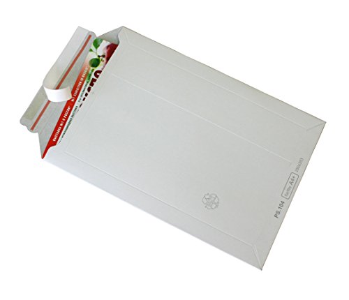 10 Versandtaschen Vollpappe weiß Karton DIN A3-455x320mm bis 50mm Füllhöhe (PS.105) von Packsmart