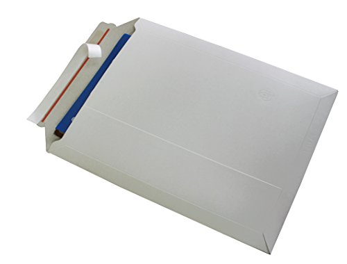 100 Versandtaschen weiß ungestrichen Vollpappe Karton für DIN A5 - flach: 250x175mm / aufgestellt 200x125x50mm (PS.191) von Packsmart
