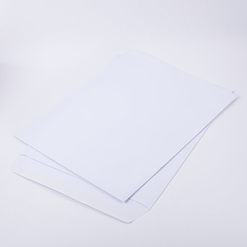 Versandtaschen DIN E4 300 x 400 mm weiß 100 g/m² ohne Fenster haftklebend (300400) (250) von Packsmart
