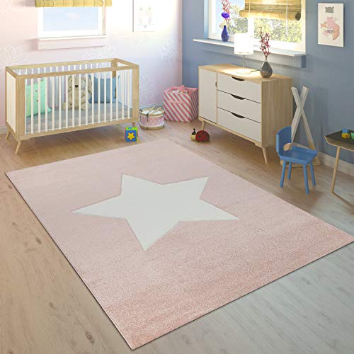 Paco Home Kinder-Teppich Für Kinderzimmer, Junge/Mädchen versch. Designs, Farben u. Größen, Grösse:80x150 cm, Farbe:Pink 8 von Paco Home