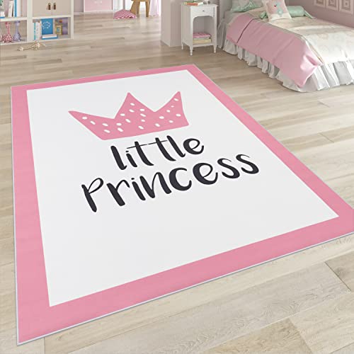 Paco Home Kinderteppich, Kinderzimmer Teppich m. Stern, Mond u. Karo Motiven, Grösse:160x230 cm, Farbe:Pink 9 von Paco Home