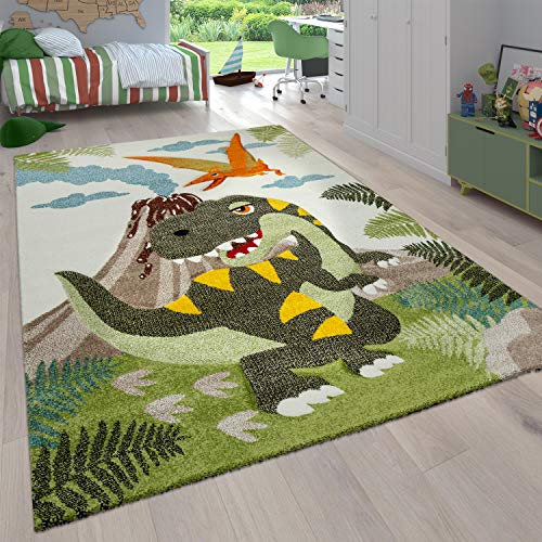 Paco Home Kinderzimmer Kinderteppich für Jungen mit Tier u. Dschungel Motiven Kurzflor, Grösse:133 cm Quadrat, Farbe:Grün 4 Paco Home Kinderzimmer Kinderteppich für Jungen mit Tier u. Dschungel Motiven Kurzflor, Grösse:133 cm Quadrat, Farbe:Grün 4 von Paco Home