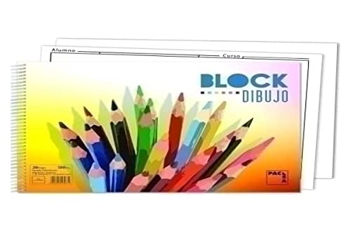 Colours Zeichenblock, glatt, mit Rahmen 20 HJ, 130 g, 230 x 330 mm von Pacsa