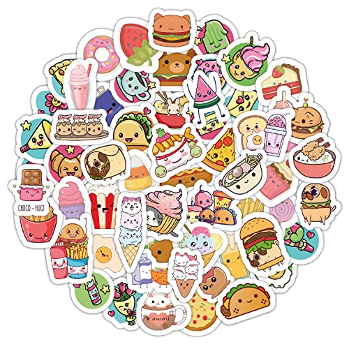 Kawaii Food-Aufkleber für Teenager und Erwachsene – niedliche Essen-Aufkleber für Laptops und Trinkflaschen – Anime Food-Sticker - Kawaii Food von Padabayka