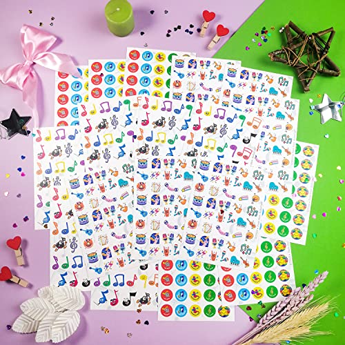 Kleine Musikaufkleber für Kinder, Noten-Aufkleber, Musik-Sticker für Musikhefte, die Musik lieben, Musikparty-Dekorationen, Musikparty-Geschenke, Laptop-Aufkleber - Music Stickers for Kids von Padabayka