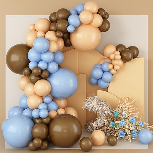 147 Stück Ballon Girlande Blau Braun, Luftballon Girlande Blau Beige Kaffeebraun Ballongirlanden, Pastell Blaue Aprikose Beige Neutral Latex Helium Party Ballons Set für Geburtstag Party Dekoration 147 Stück Ballon Girlande Blau Braun, Luftballon Girlande Blau Beige Kaffeebraun Ballongirlanden, Pastell Blaue Aprikose Beige Neutral Latex Helium Party Ballons Set für Geburtstag Party Dekoration von Paeyeq