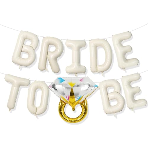 Beige Junggesellinnenabschied-Dekorationen, cremeweißer Sand, Brautparty, Buchstabenballons mit Diamantring, Mylar-Folienballon für Verlobung, Hochzeit, Fotokabine, Junggesellinnenabschied Beige Junggesellinnenabschied-Dekorationen, cremeweißer Sand, Brautparty, Buchstabenballons mit Diamantring, Mylar-Folienballon für Verlobung, Hochzeit, Fotokabine, Junggesellinnenabschied von Paeyeq