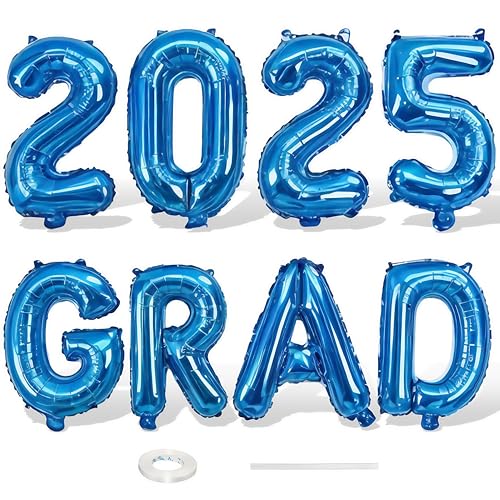 Folienballons für Abschlussdekorationen, 40,6 cm, 2025 Grad, hellblau, Klasse 2025, Zahlenballons, Babyblau, Mylar-Aluminium-Ballon, Banner, Schild für Abschlussfeier, Party-Dekorationen Folienballons für Abschlussdekorationen, 40,6 cm, 2025 Grad, hellblau, Klasse 2025, Zahlenballons, Babyblau, Mylar-Aluminium-Ballon, Banner, Schild für Abschlussfeier, Party-Dekorationen von Paeyeq