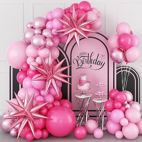 Luftballon Girlande Rosa, 112 Stück Rosa Ballon Girlande mit Rosa Explosionsstern Folienballons, Luftballons Metallic Rosa Pastell Rosa Hellrosa Party Ballons für Mädchen Geburtstag Partydekoration Luftballon Girlande Rosa, 112 Stück Rosa Ballon Girlande mit Rosa Explosionsstern Folienballons, Luftballons Metallic Rosa Pastell Rosa Hellrosa Party Ballons für Mädchen Geburtstag Partydekoration von Paeyeq