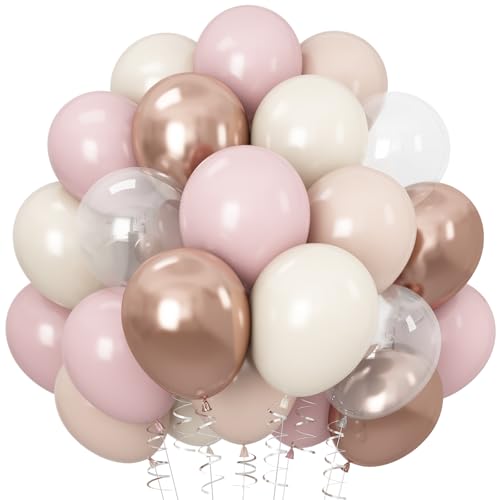 Luftballons in Altrosa und Weißgold von Paeyeq
