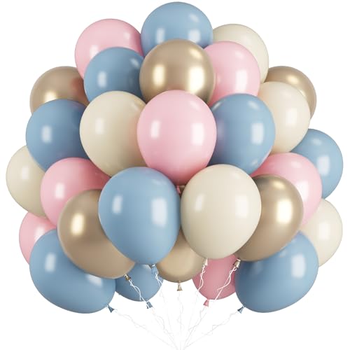 Luftballons zum Enthüllen, 60 Stück, 30,5 cm, staubig, blau, rosa, Chrom, Gold, Sand, Weiß, Ballon für Boho, Geschlecht, Verlobung, Junggesellinnenabschied, Geburtstag, Babyparty, Brautbär Luftballons zum Enthüllen, 60 Stück, 30,5 cm, staubig, blau, rosa, Chrom, Gold, Sand, Weiß, Ballon für Boho, Geschlecht, Verlobung, Junggesellinnenabschied, Geburtstag, Babyparty, Brautbär von Paeyeq