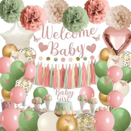 Rosa Grün Babyparty Luftballons von Paeyeq