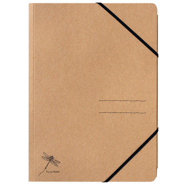 10 x Pagna Gummizugmappe Pur - A4 3 Einschlagklappen natur. von Pagna