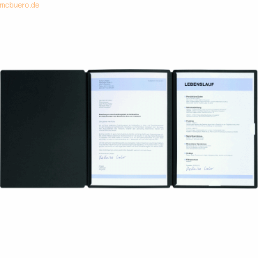 15 x Pagna Bewerbungsmappe Spirit 3-teilig schwarz von Pagna