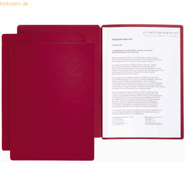 Pagna Präsentationsmappe Star 2-teilig rot Pagna Präsentationsmappe Star 2-teilig rot von Pagna