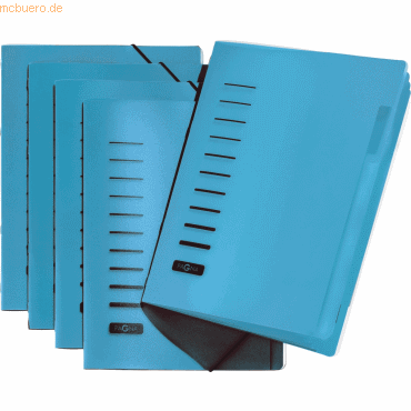 5 x Pagna Ordnungsmappe A4 6 Fächer PP blau 5 x Pagna Ordnungsmappe A4 6 Fächer PP blau von Pagna