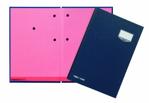 Pagna 24202-02 Unterschriftsmappe, 20-teilig mit ECO-Einband, rosa Löschkarton blau von Pagna