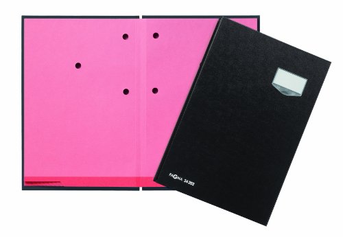 Pagna 24202-04 Unterschriftsmappe, 20-teilig mit ECO-Einband, rosa Löschkarton schwarz von Pagna
