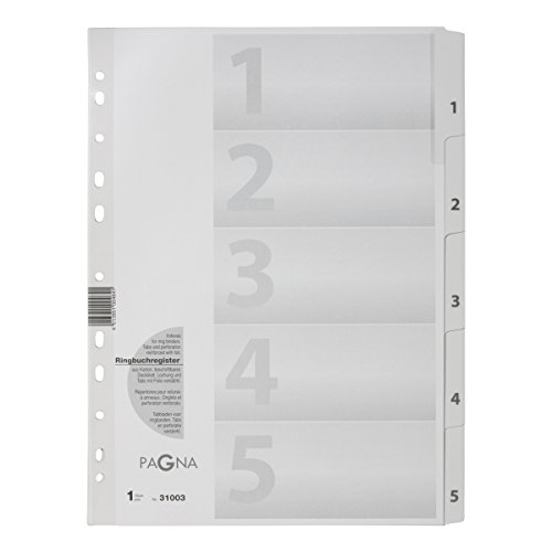 Pagna 31003-08 Register 1-5, A4, 5-teilig, weiß von Pagna
