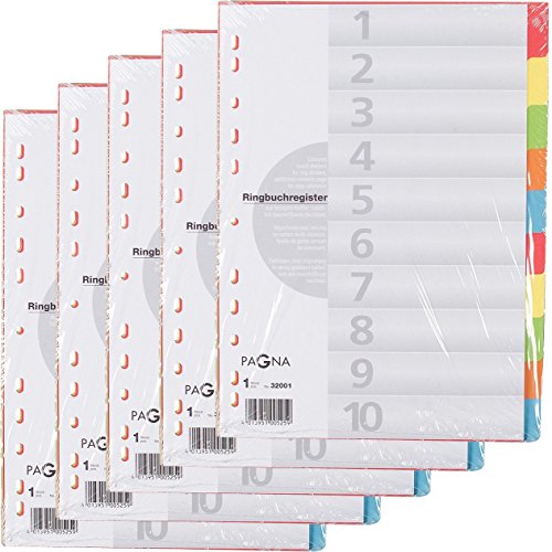 Pagna 32001-20 Register 10-teilig, 5-farbig mit Deckblatt (5, 10 Taben) von Pagna