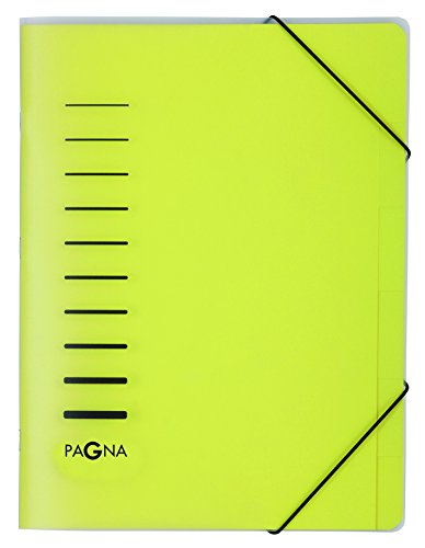 Pagna 40056-05 Ordnungsmappe 6-teilig aus PP, Eckspanngummi, gelb farbiger Registerkarton Pagna 40056-05 Ordnungsmappe 6-teilig aus PP, Eckspanngummi, gelb farbiger Registerkarton von Pagna