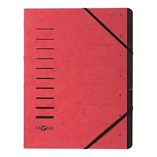 Pagna 40058-01 Ordnungsmappe, 7-teilig, 1-7, rot, 1 Stück Pagna 40058-01 Ordnungsmappe, 7-teilig, 1-7, rot, 1 Stück von Pagna